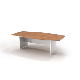 GP H-Base Boardroom Table Virginia Walnut  White