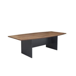 GP H  Base Boardroom Table  Regal Walnut  Charcoal