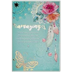 Boho Amazing Greeting Card Lisa Pollock