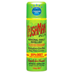 Bushman Plus Insect Repellent 20% Deet with Sunscreen Aerosol 150g