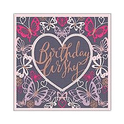 Butterfly Birthday Wishes Greeting Card Coralie