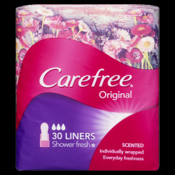 Carefree Original Panty Liners Shower Fresh 30 Pack