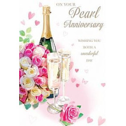 Champagne and Bouquet Greeting Card
