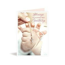 Christening Girl Baby Girl Hands Greeting Card