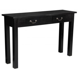 CT 2 Drawer Straight Leg Sofa Table in Black