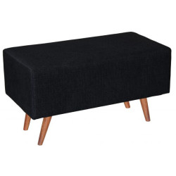 CT Rectangular Fabric Ottoman with Timber Legs