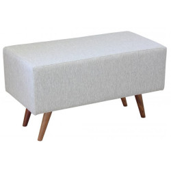 CT Rectangular Fabric Ottoman with Timber Legs