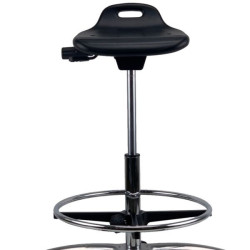 CURRIE Sit-Stand Chrome Base Drafting Office Chair