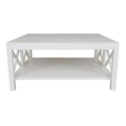 DA Catalina Crossed White Coffee Table