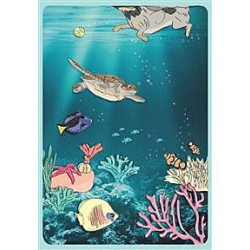 A Doggy Paddle in the Sea Greeting Card Our Aussie Way