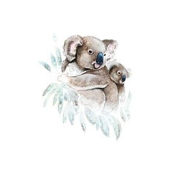 Along for the Ride Koala and Baby by Nadine Dudek Greeting Card Australian Fine Art