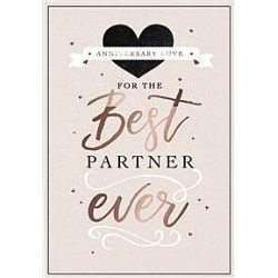 Anniv Partner Typographic Design Greeting Card