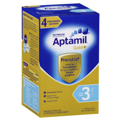 Aptamil Gold+ 3 Toddler Milk Drink Powder Sachets From 1 Year 4 Pack 38.8g
