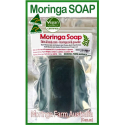 Australian Moringa Soap 100G - Moringa seed oil & ground leaf prep.