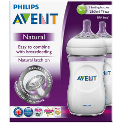 Avent Naturals 2 x 260ml Feeding Bottles