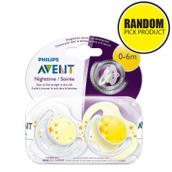 Avent Soother 0-6 Months Night BPA Free 2 Pack