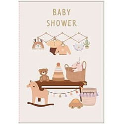 Baby Shower Hanging Clothes and Toys Greeting Card