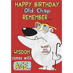 Bear with Walking Stick Greeting Card Comic
