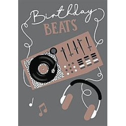 Birthday Beats Greeting Card Noir By Capisco