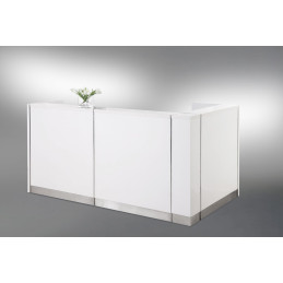 GP Kent Modular Reception Counter in High Gross White Finish