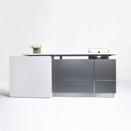 GP Calvin Reception Counter in 2 Pack Finish with Stone Hob