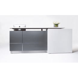 GP Calvin Reception Counter in 2 Pack Finish with Stone Hob