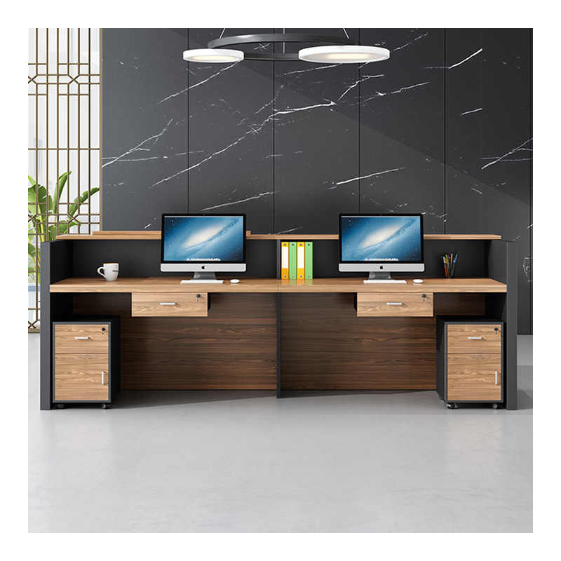 Modern Design Customized logo Office Counter wood Table Front Desk