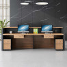 Modern Design Customized logo Office Counter wood Table Front Desk