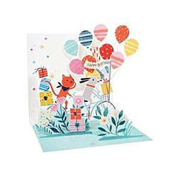 Dog and Cat Bike Greeting Card Treasures
