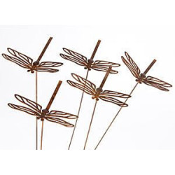 Dragonfly Garden Stake Three Garden Art