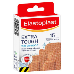 Elastoplast Heavy Fabric Waterproof Assorted Strips 15 Pack