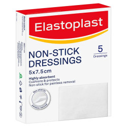 Elastoplast Non-Stick Dressings 5cm x 7.5cm 5 Pack