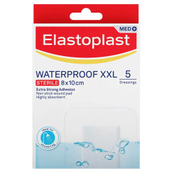Elastoplast Waterproof XXL 8x10cm 5 Dressings