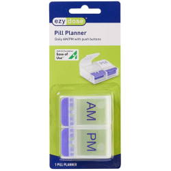 Ezy Dose Push Button 1 Day Pill Planner Am/Pm