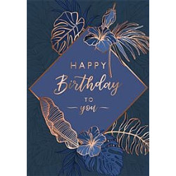 Female Purple Frangipani and Leaves Greeting Card