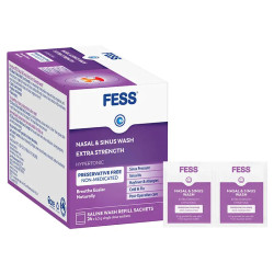 Fess Nasal & Sinus Wash Extra Strength Hypertonic Refill Sachets 24 Pack