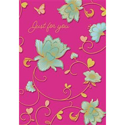 Flowers with Pink Background Greeting Card