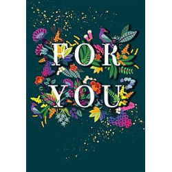 For You Foliage Greeting Card Heart of Gold