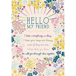 Friend Floral Greeting Card Care