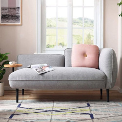FX Howard 2 Seat Sofa Left/Right Hand Table – Fabric Light Grey