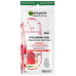 Garnier Hyaluronic Acid Ampoule Face Sheet Mask Watermelon Extract 15g