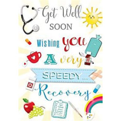 Get Well Medical Equipment Greeting Card