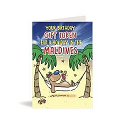 Gift Token Maldives Greeting Card Comic