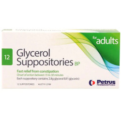 Glycerol Suppositories BP for Adults 12 Pack
