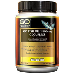 Go Healthy GO Fish Oil 1,500mg Odourless 420 SoftGel Capsules