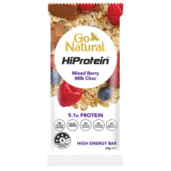 Go Natural HiProtein Mixed Berry Milk Choc Bar 60g