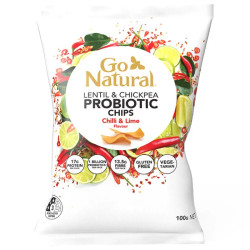 Go Natural Probiotic Chips Chilli+Lime 100g