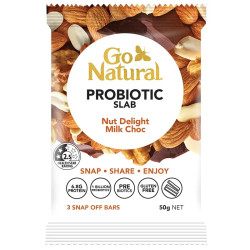 Go Natural Probiotic Slab Nut Delight Milk Choc 50g
