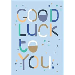 Good Luck to you on Blue Greeting Card