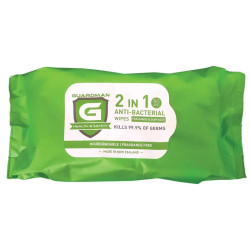 Guardman 2-in-1 Antibacterial Wipes 80 Pack